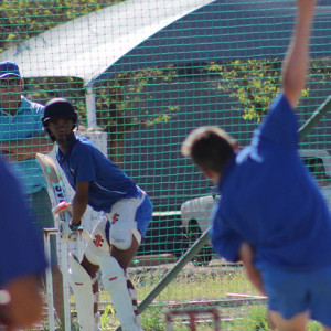 Hoërskool Upington students playing cricket