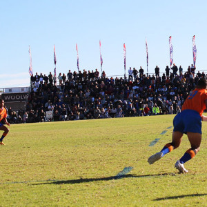 Students playing rugby at Hoërskool Upington
