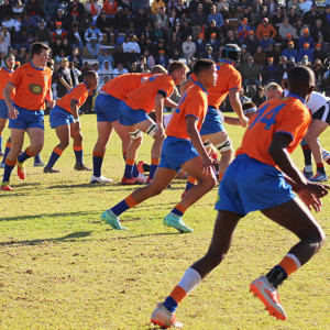 Students playing rugby at Hoërskool Upington