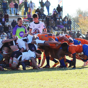 Students playing rugby at Hoërskool Upington