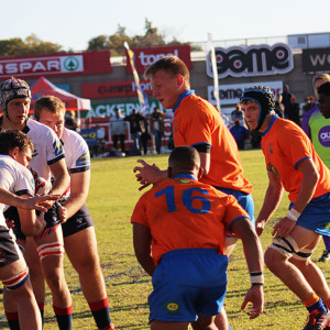 Students playing rugby at Hoërskool Upington