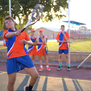 Hoërskool Upington students playing tennis