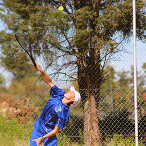 Hoërskool Upington student playing tennis